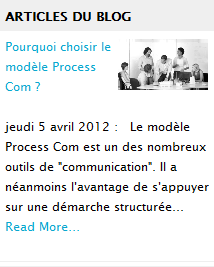 accès au blog : pourquoi Process Com?